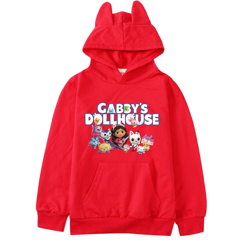 Marre | Gabbys Puppenhaus Katzenohren Hoodie für Mädchen