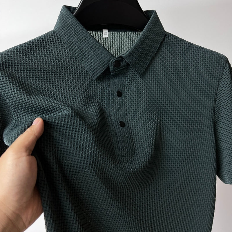 Teun | Atmungsaktives hohles Kurzarm-Poloshirt