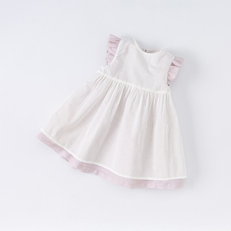 Daniela | Baby Girl Bow Floral besticktes Kleid