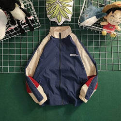 Sam | Unisex Varsity Windbreaker Jacke in lockerer Passform