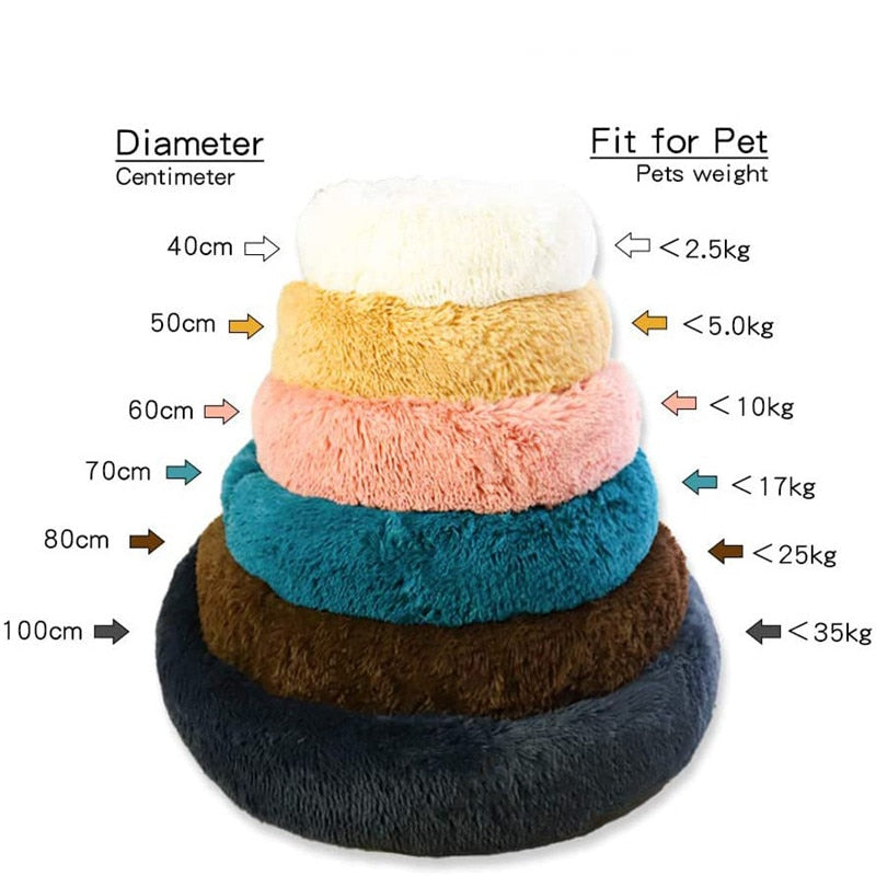 Delia | Haustiere Komfortables weiches Donut-Kuschelbett