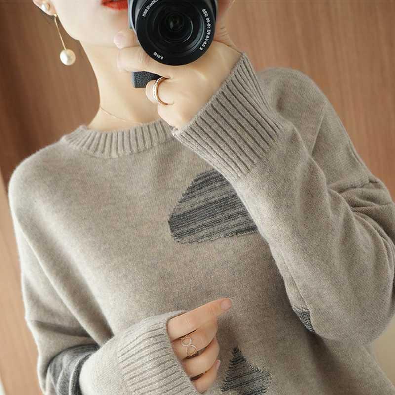 Bo | Koreanischer lässiger einfacher Patchwork-Pullover