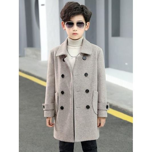 Bastian | Jungen Wollmantel mit Verdickung