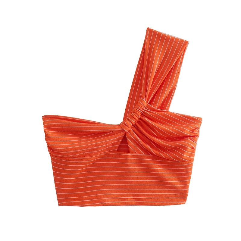 Judd | Sexy Asymmetrisches Ein-Schulter-Crop-Top