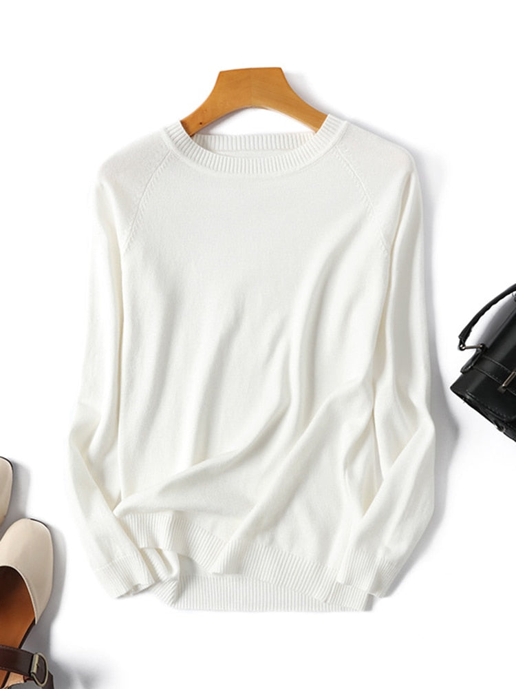 Araminta | Gestreifter Langarmpullover mit O-Ausschnitt