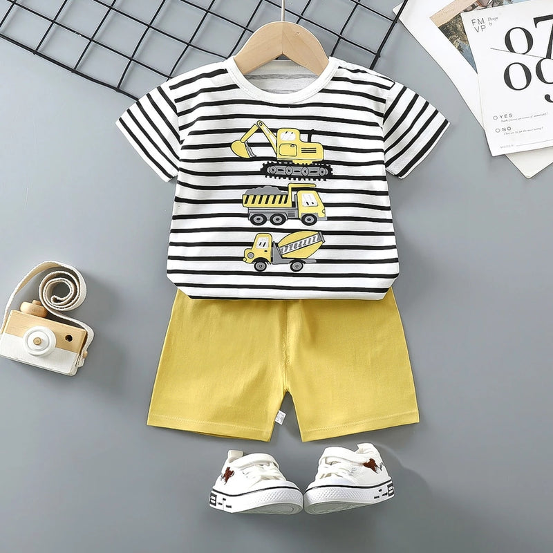 Meike | Jungen/Mädchen Shirt-Ärmel-Shirt und Short-Set