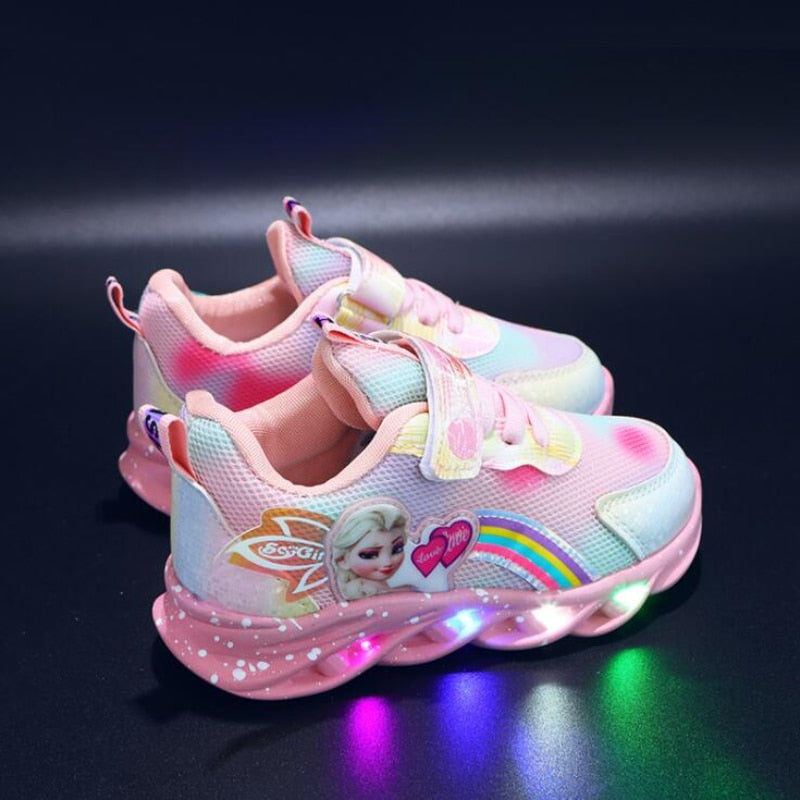 Lorelei | Mädchen Gefrorene Elsa LED beleuchtete Anti-Rutsch-Schuhe