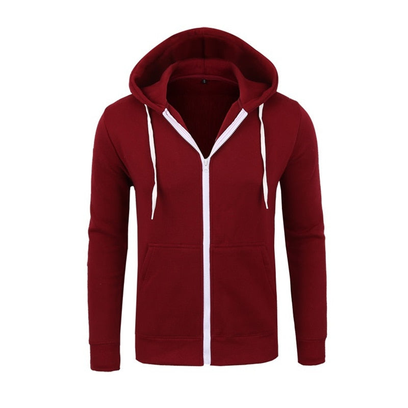Lucius | Minimalistische einfarbige Jacke mit Reißverschluss