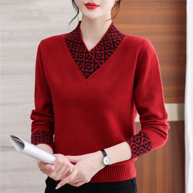 Hailey | Koreanischer Pullover mit schickem V-Ausschnitt