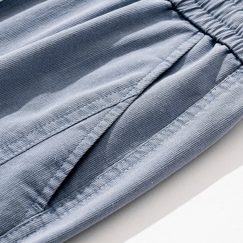 Thomas | Harajuku Minimalistische Baumwoll-Jogger-Hose in lockerer Passform