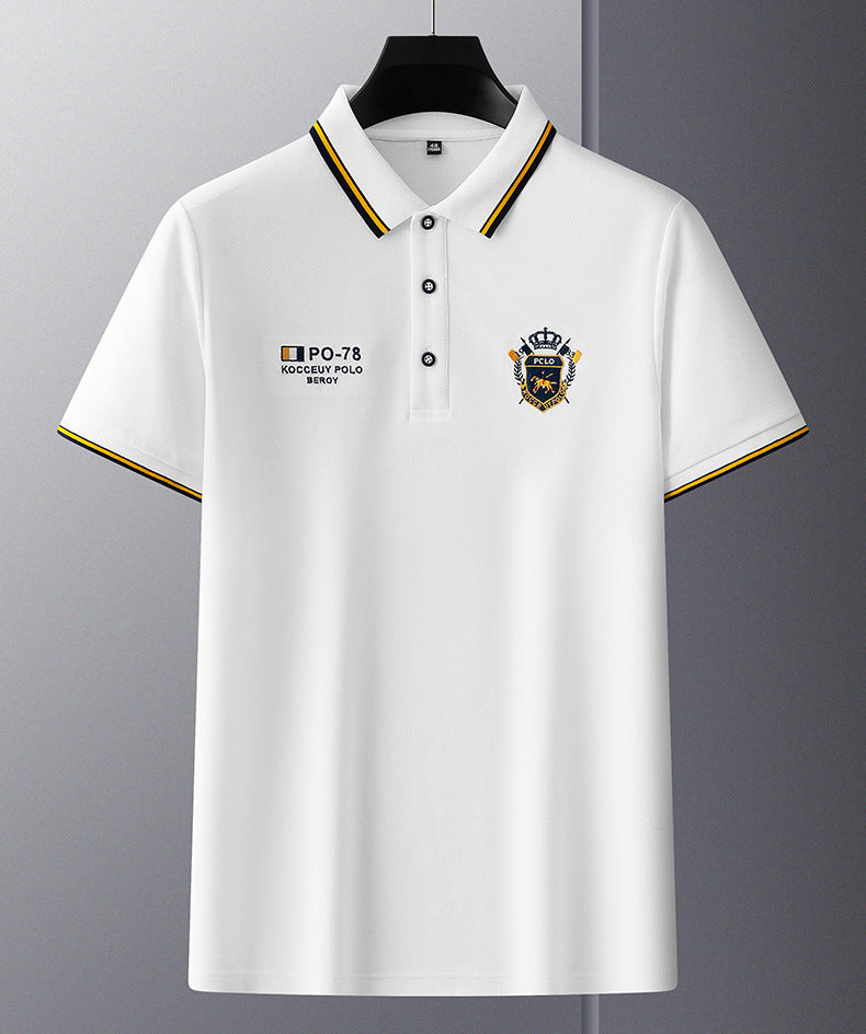 Siem | Koreanisches Luxus-Poloshirt mit gesticktem Reverskragen