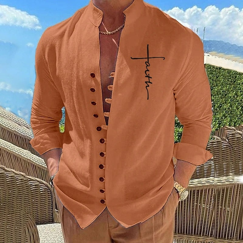 Vince | Button-down Stand up Collar Long Sleeve Shirt
