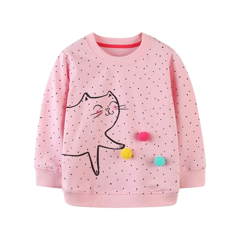 Annaliese | Mädchen Cartoon besticktes Sweatshirt