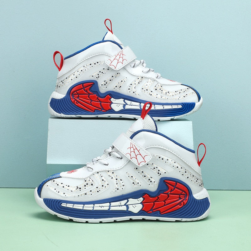 Tibbe | Jungen Spinnennetz Design Basketball/Laufschuhe Rutschfest