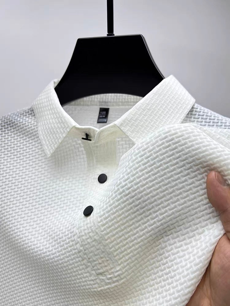 Teun | Atmungsaktives hohles Kurzarm-Poloshirt