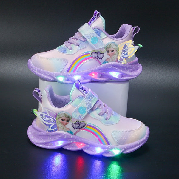 Lorelei | Mädchen Gefrorene Elsa LED beleuchtete Anti-Rutsch-Schuhe