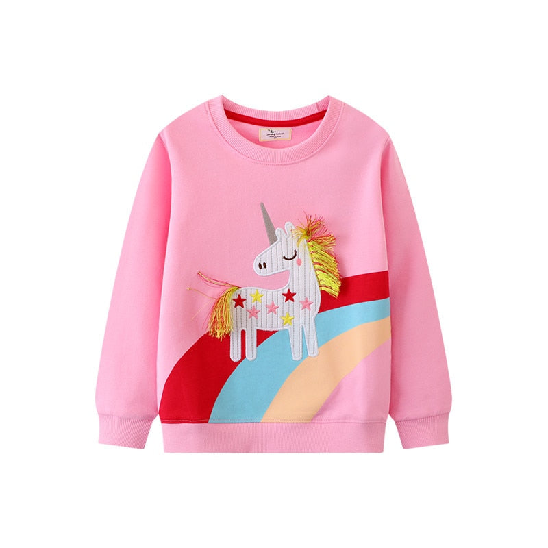 Annaliese | Mädchen Cartoon besticktes Sweatshirt