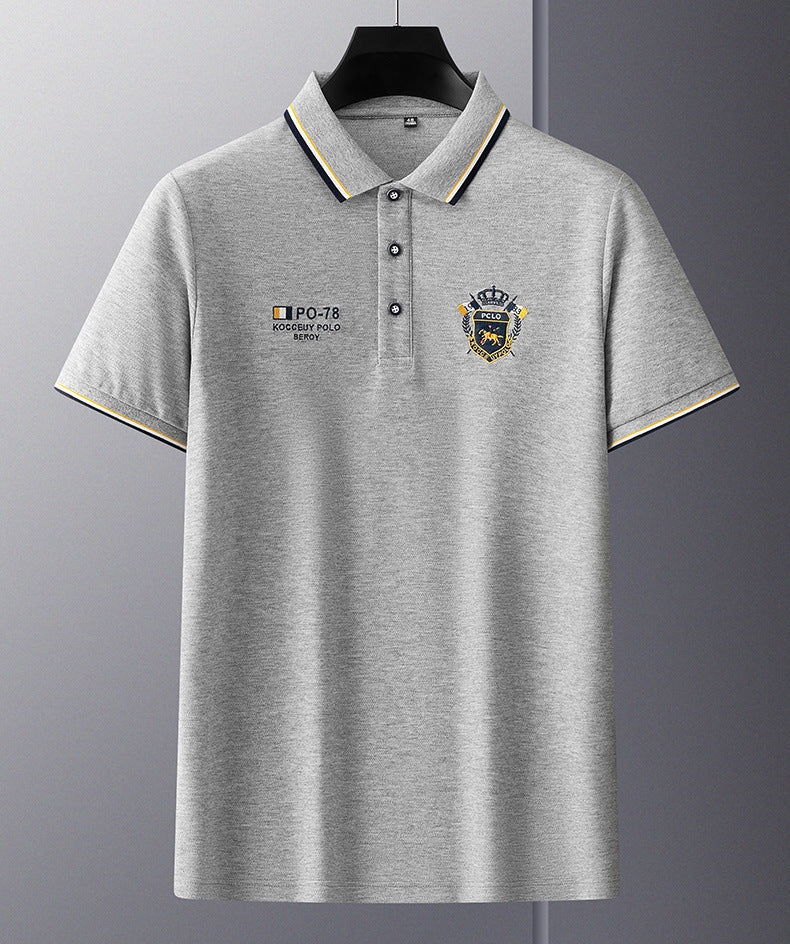 Siem | Koreanisches Luxus-Poloshirt mit gesticktem Reverskragen