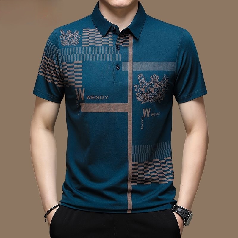 Noud | Gestreiftes detailliertes Büro-Poloshirt