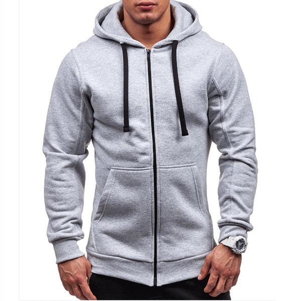 Lucius | Minimalistische einfarbige Jacke mit Reißverschluss