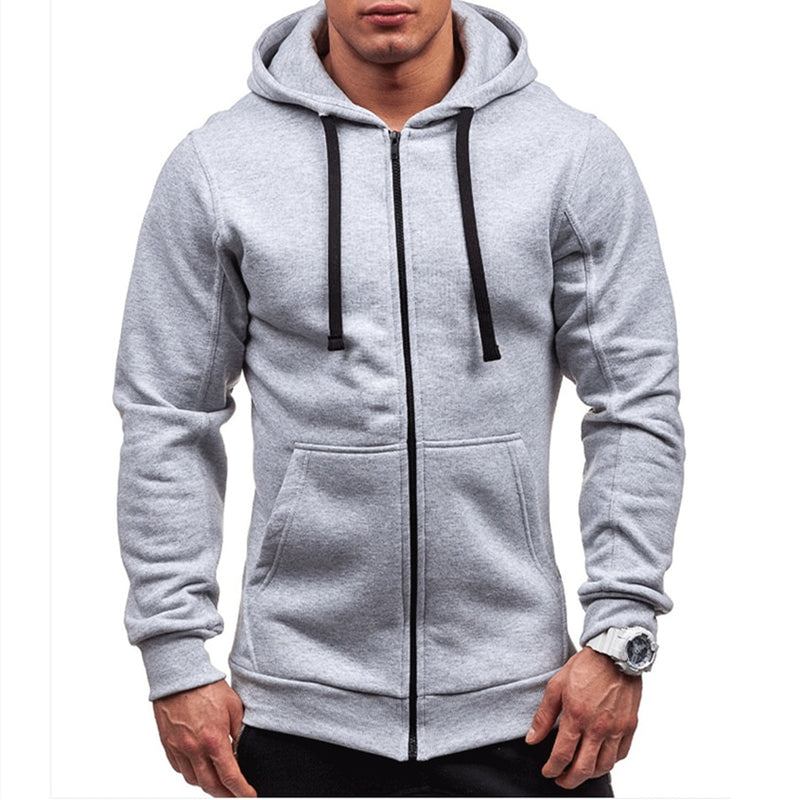 Lucius | Minimalistische einfarbige Jacke mit Reißverschluss