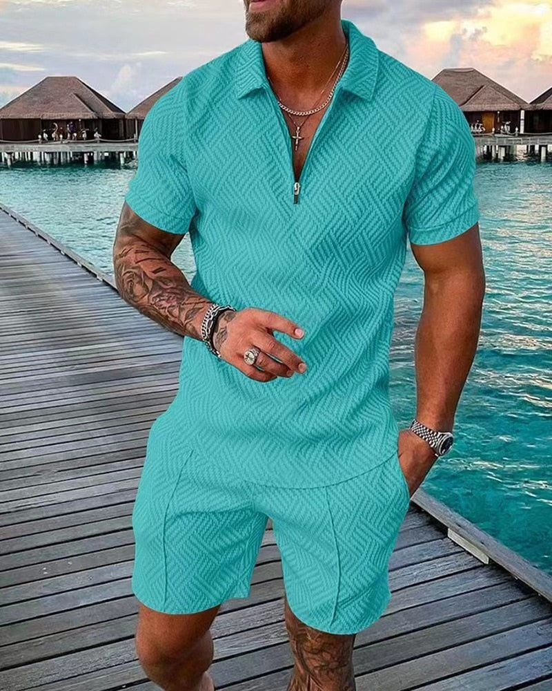 Thijs | Sommer Harajuku Polo Shirt und Shorts Set