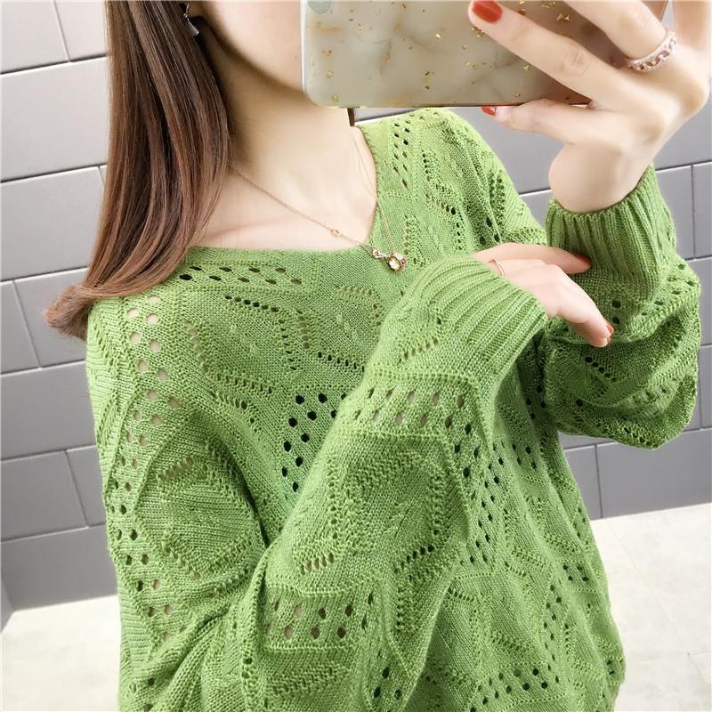 Liv | Koreanischer V-Ausschnitt Pullover mit Hohlkreuz