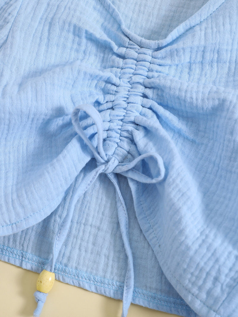 Hedwig | Mädchen Trendy Drawstring Top und Hosen Set