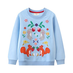 Annaliese | Mädchen Cartoon besticktes Sweatshirt
