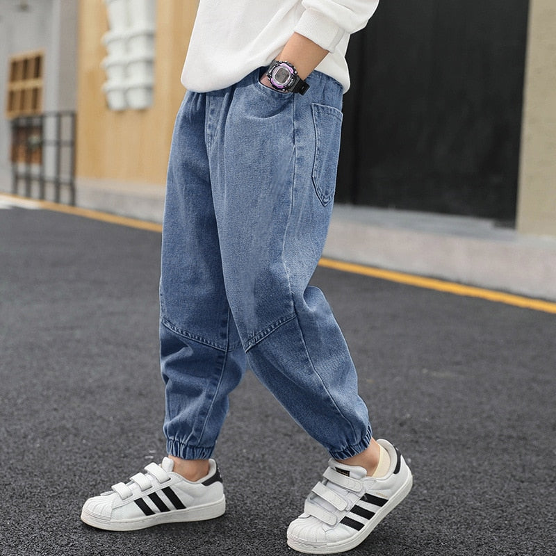 Rafael | Elastische Denim-Jogginghose für Jungen mit elastischer Taille
