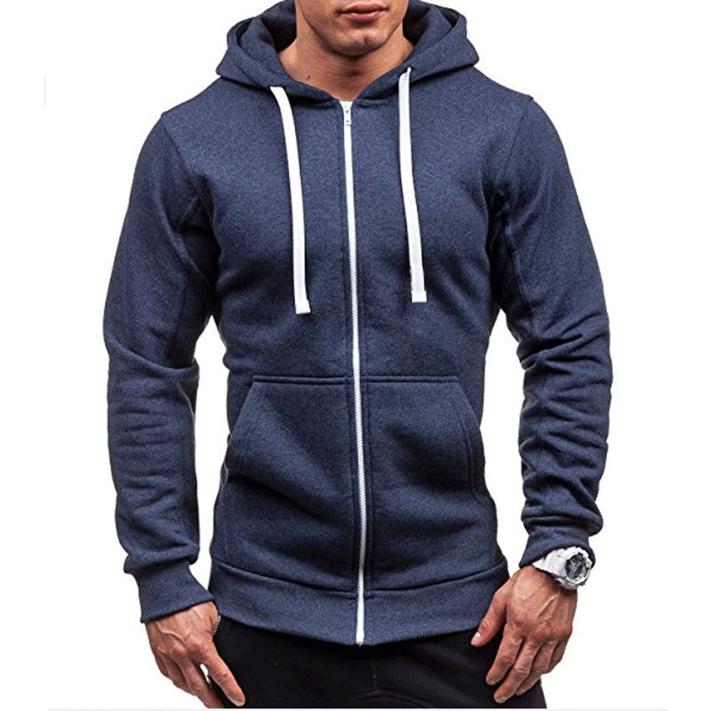 Lucius | Minimalistische einfarbige Jacke mit Reißverschluss