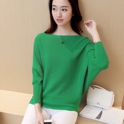Nova | Lässiger gestrickter Pullover mit Fledermausärmeln