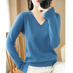 Maud | Leichter Strickpullover mit V-Ausschnitt Casual Pullover