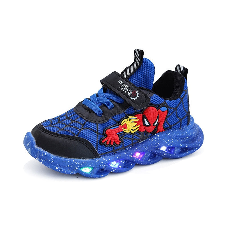 Mathias | Jungen Spider-Man LED beleuchtet Mesh Anti-Rutsch-Schuhe