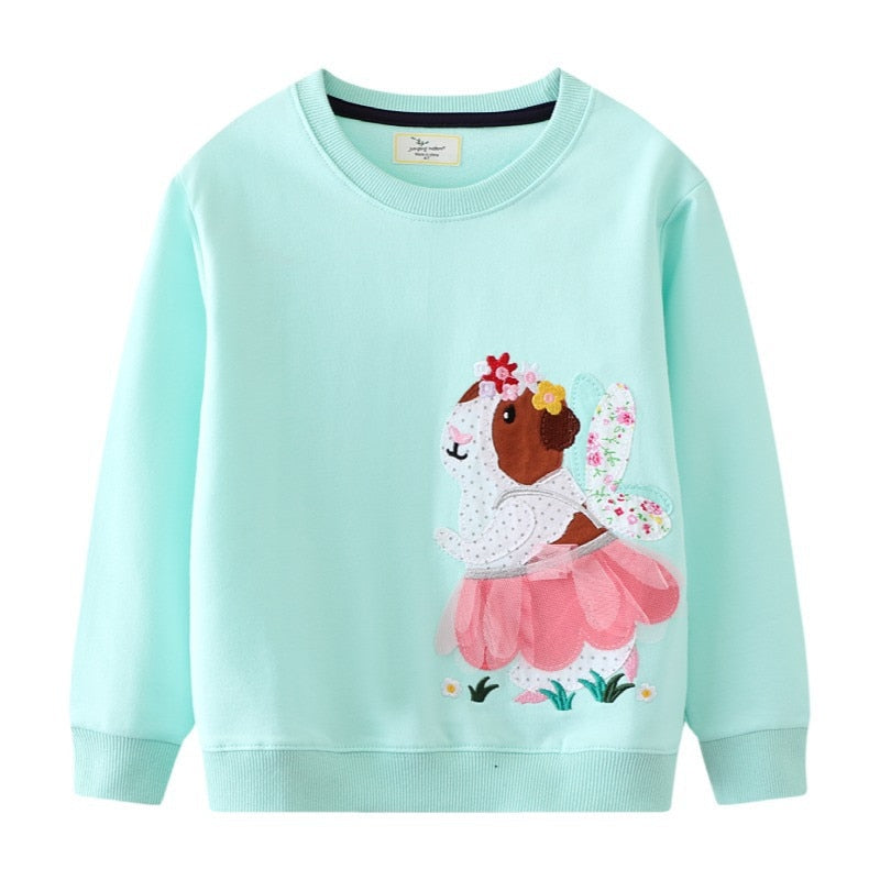 Annaliese | Mädchen Cartoon besticktes Sweatshirt