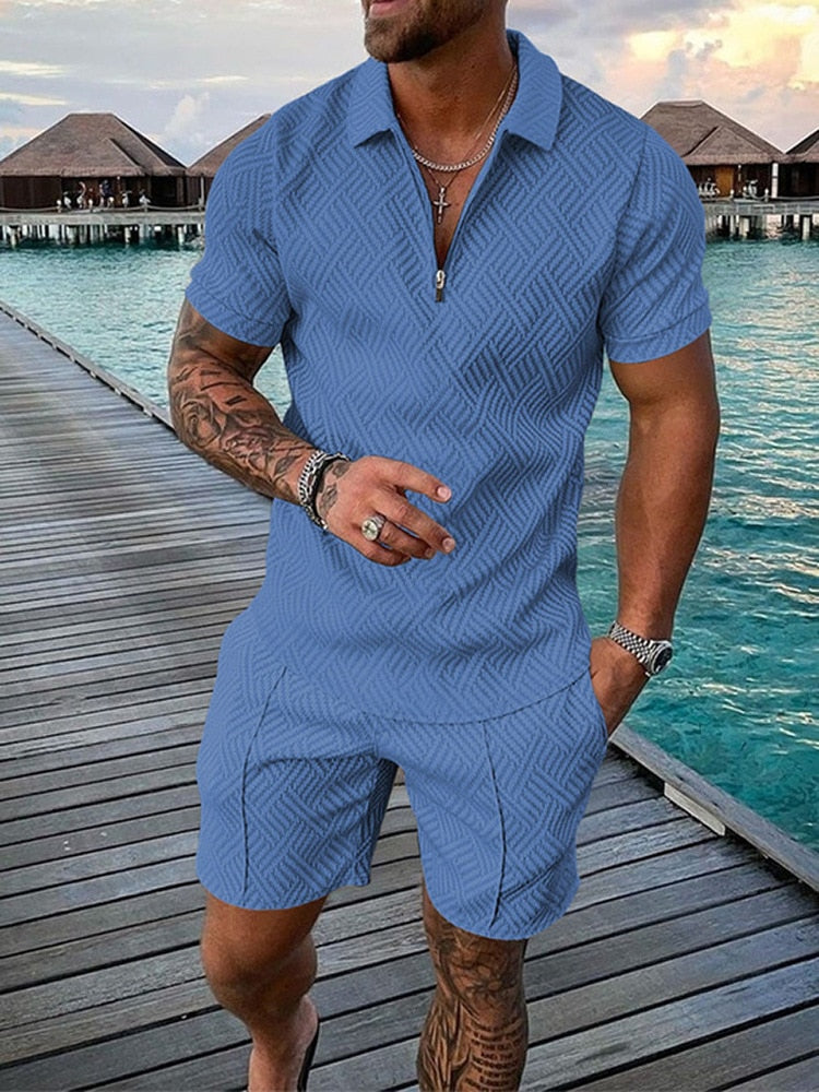 Thijs | Sommer Harajuku Polo Shirt und Shorts Set