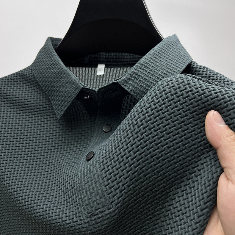 Teun | Atmungsaktives hohles Kurzarm-Poloshirt