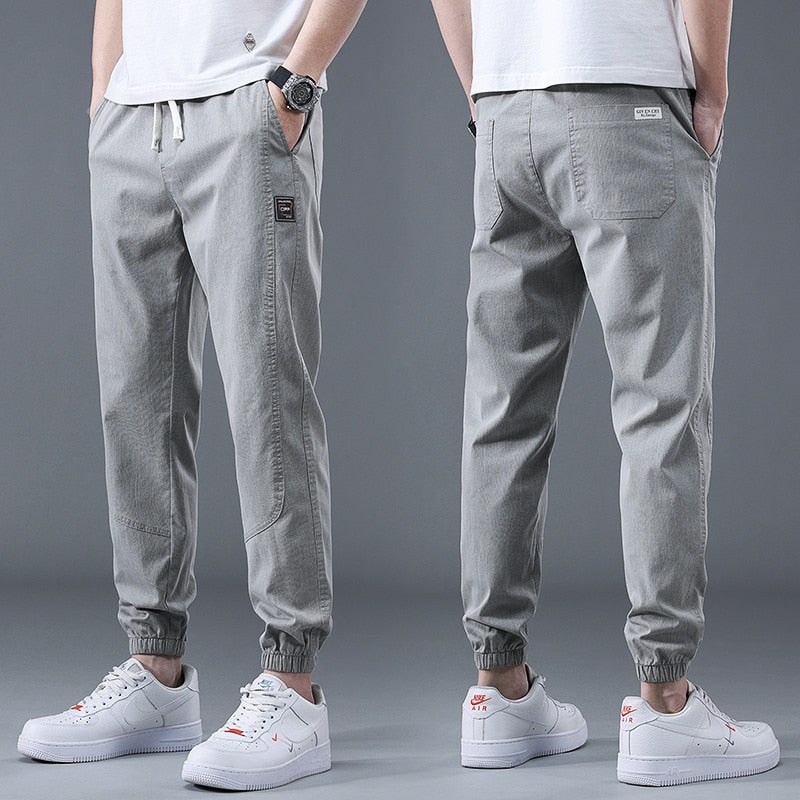 Thomas | Harajuku Minimalistische Baumwoll-Jogger-Hose in lockerer Passform