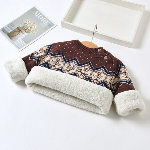 Emmelyn | Mädchen Plüsch-Strickpullover