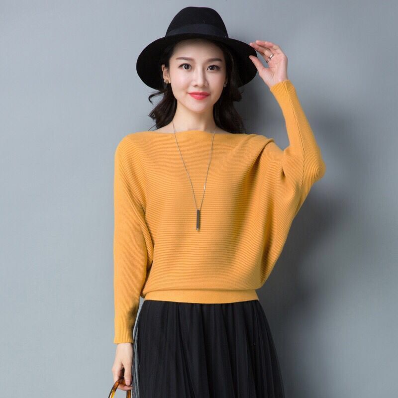 Nova | Lässiger gestrickter Pullover mit Fledermausärmeln