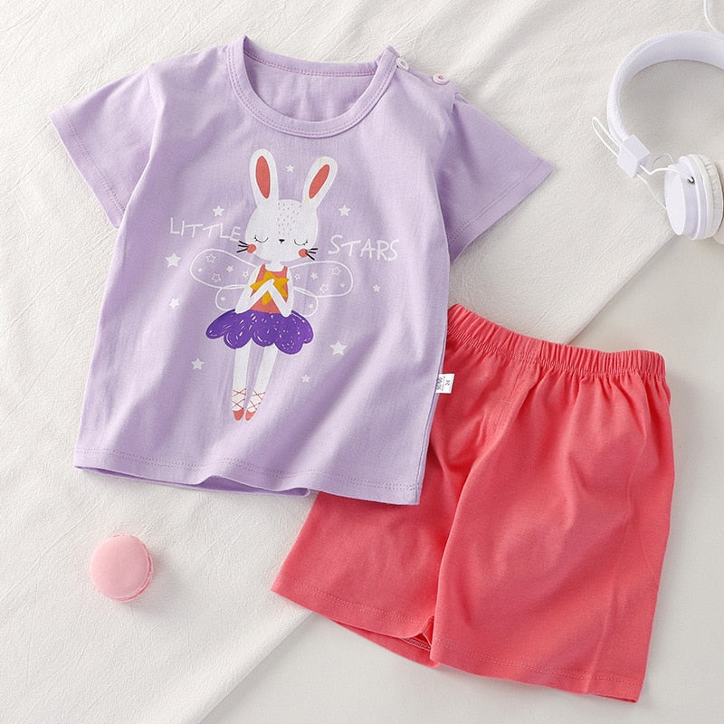Meike | Jungen/Mädchen Shirt-Ärmel-Shirt und Short-Set