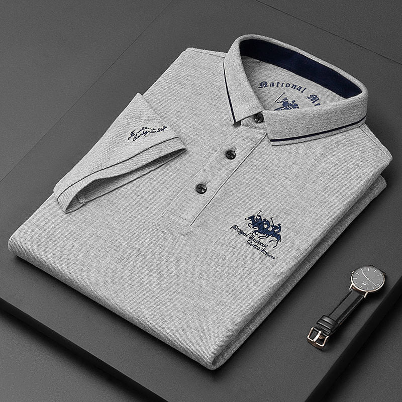 James | Büro-Poloshirt aus Baumwolle mit gesticktem Detail