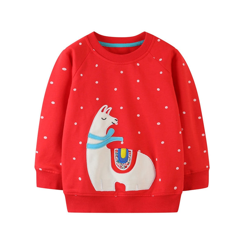 Annaliese | Mädchen Cartoon besticktes Sweatshirt