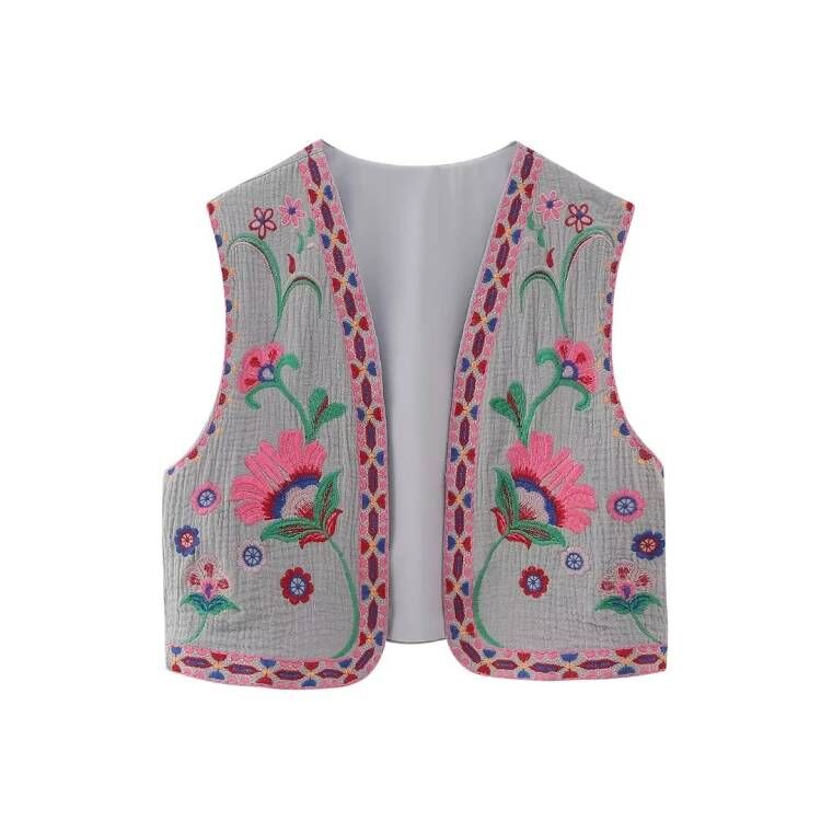 Fien | Vintage Floral bestickte Weste