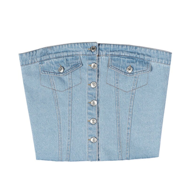 Olivia | Sexy Tube Korsett Falten Rücken Crop Top