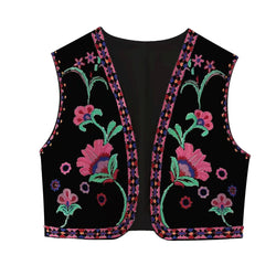 Fien | Vintage Floral bestickte Weste