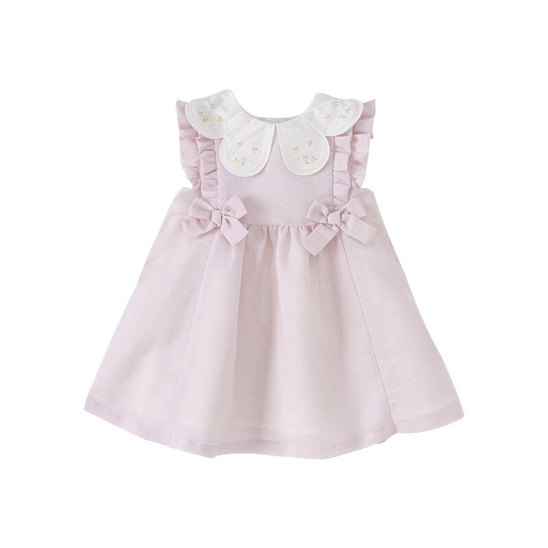 Daniela | Baby Girl Bow Floral besticktes Kleid
