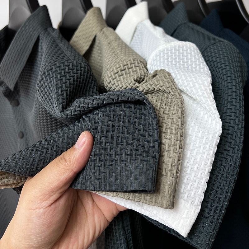 Teun | Atmungsaktives hohles Kurzarm-Poloshirt
