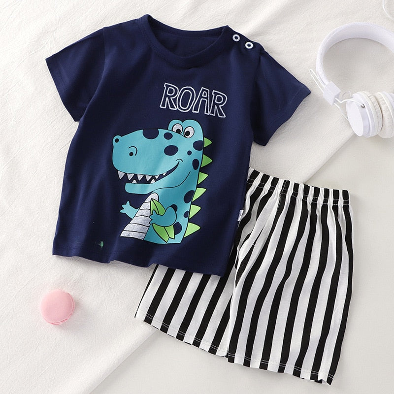Meike | Jungen/Mädchen Shirt-Ärmel-Shirt und Short-Set