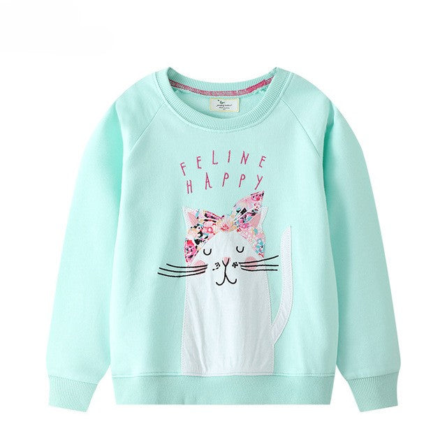 Annaliese | Mädchen Cartoon besticktes Sweatshirt